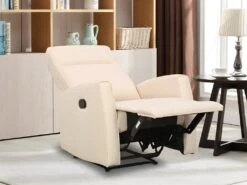 Fauteuil Relax En Tissu CrĂšme PRODA