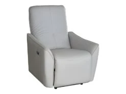 Fauteuil Relax électrique En Tissu Effet Cuir Beige TAODA