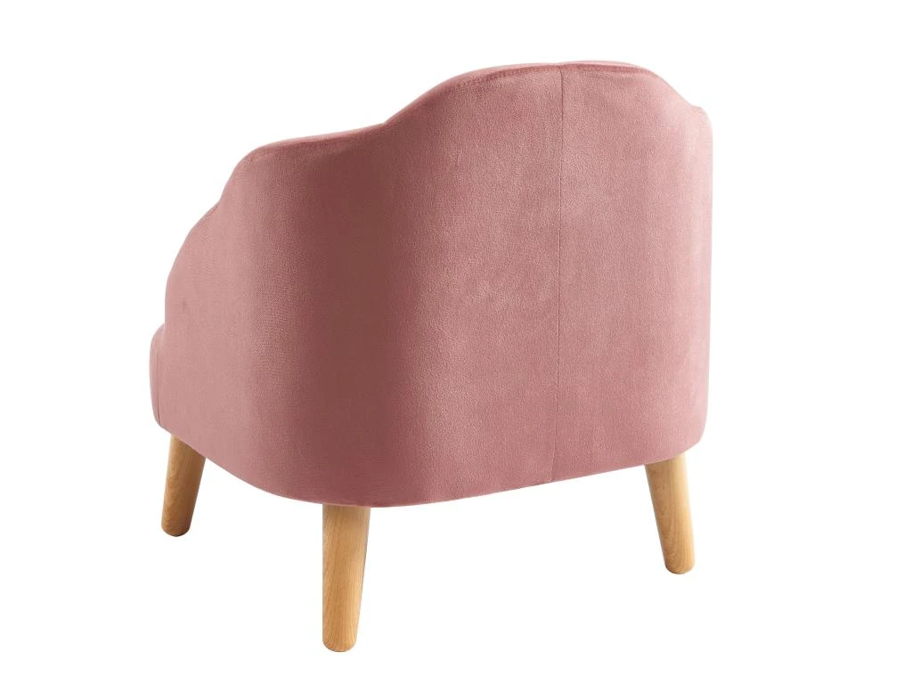 Fauteuil Pour Enfant En Velours Rose COBACA â Image 5