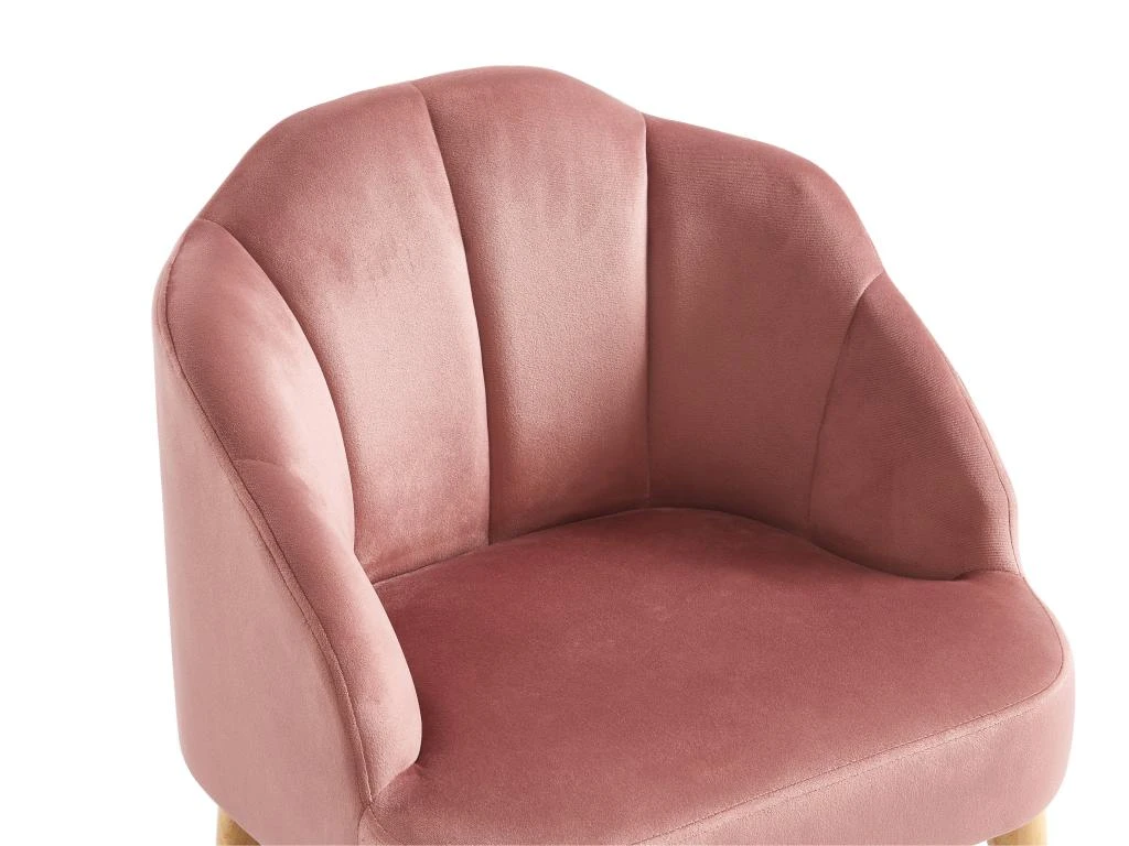 Fauteuil Pour Enfant En Velours Rose COBACA â Image 4