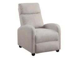 MELBOURNE - Fauteuil Relax Pushback Tissu Gris Taupe