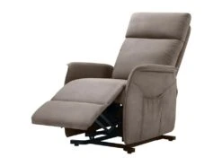 LISSONE - Fauteuil Relax Et Releveur Electrique Tissu Taupe