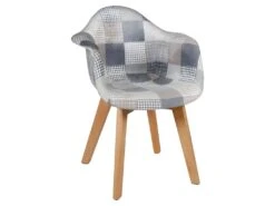 Fauteuil Enfant Patchwork Bleu Gris Ostaria - Bleu Gris