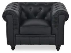 Fauteuil Chesterfield Regency Noir