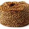 Pouf En Peluche Léopard Theo Avec Remplissage