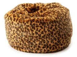 Pouf En Peluche Léopard Theo Avec Remplissage