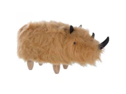 Tabouret Enfant En Fausse Fourrure Beige Sable WOOLLY