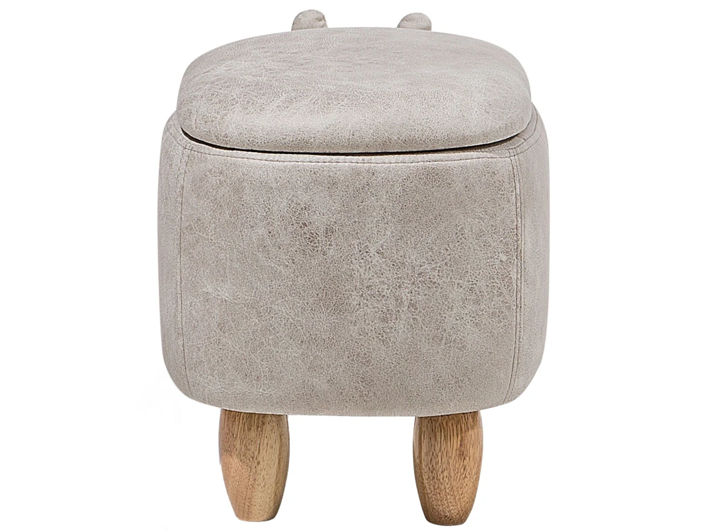 Tabouret Enfant En Cuir PU Gris Clair HIPPO â Image 8