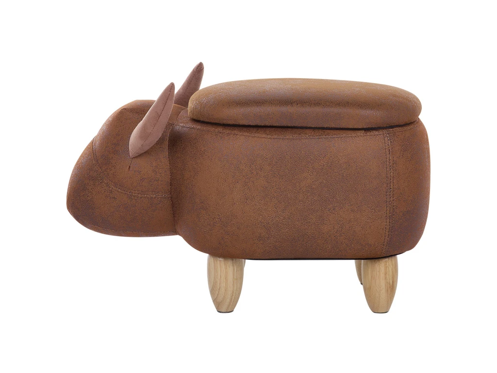 Tabouret Enfant En Simili Marron Clair COW â Image 4