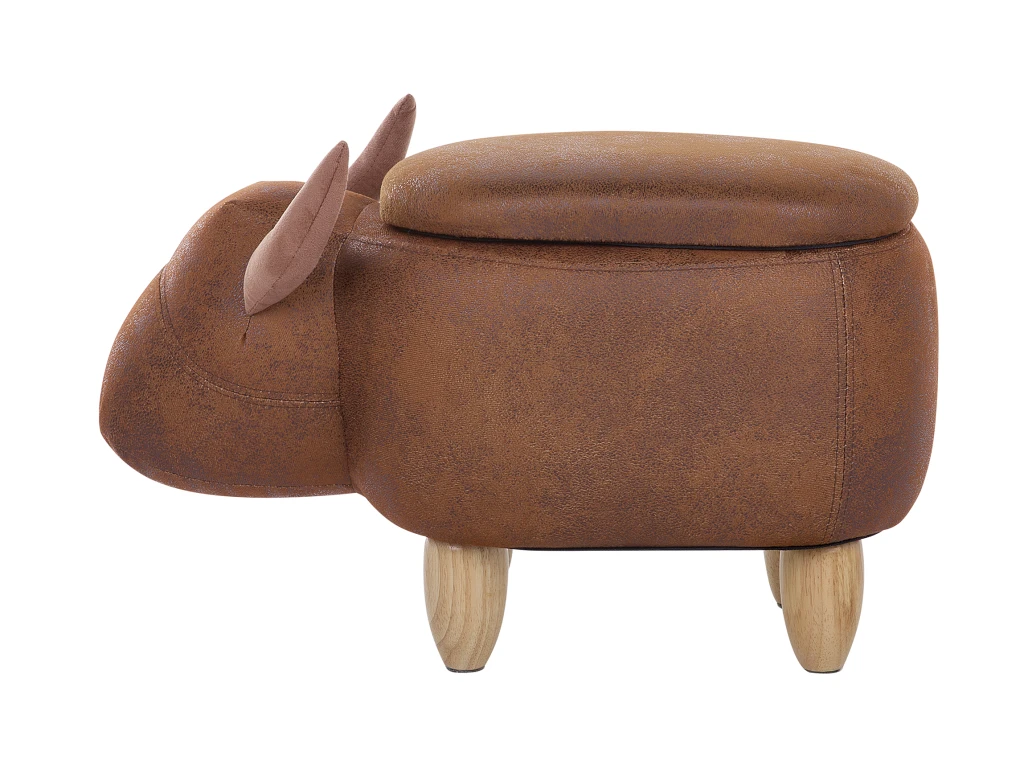 Tabouret Enfant En Simili Marron Clair COW â Image 5