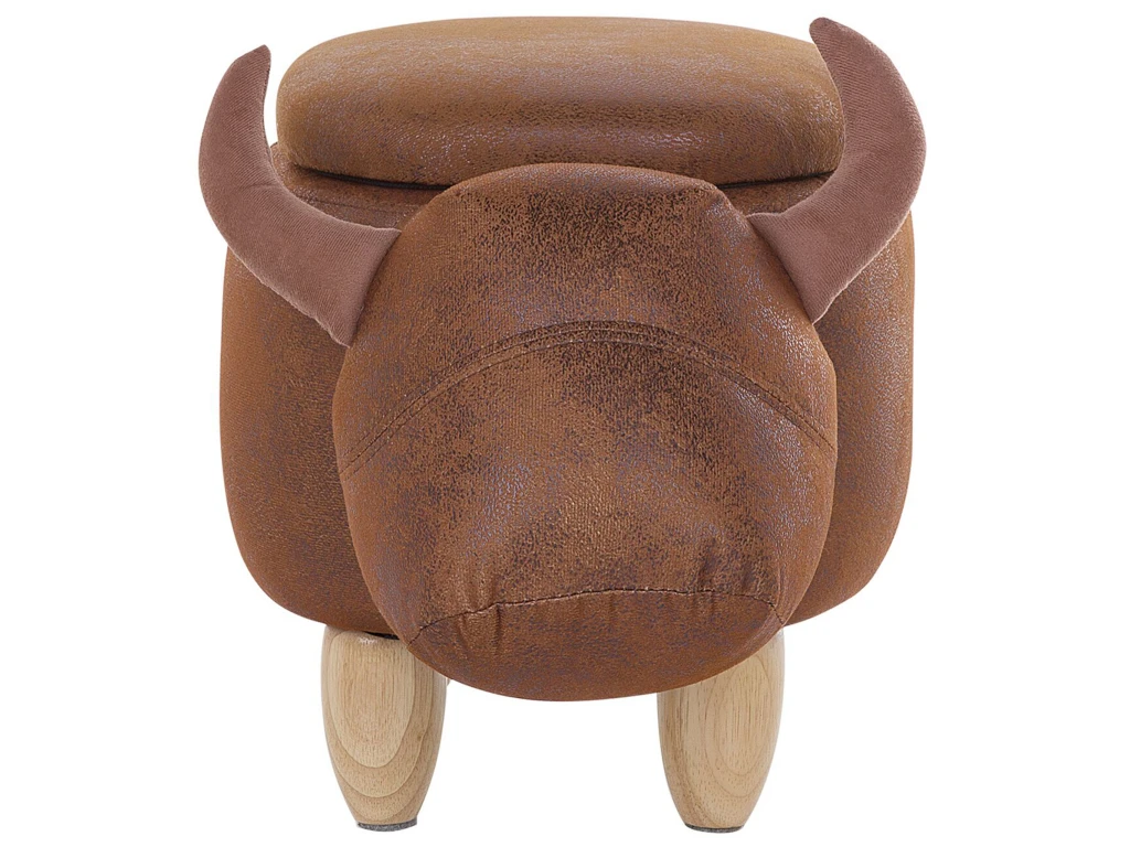 Tabouret Enfant En Simili Marron Clair COW â Image 6