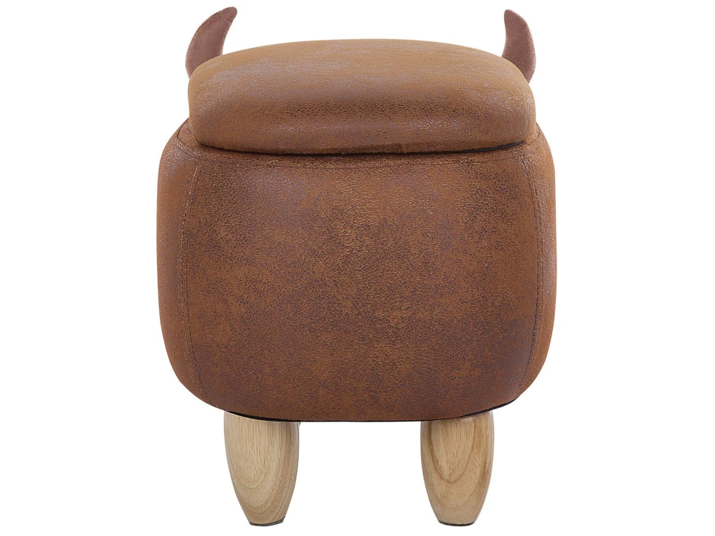 Tabouret Enfant En Simili Marron Clair COW â Image 7