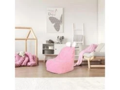 MADARIA - Fauteuil Poire Enfant Velours Côtelé Rose