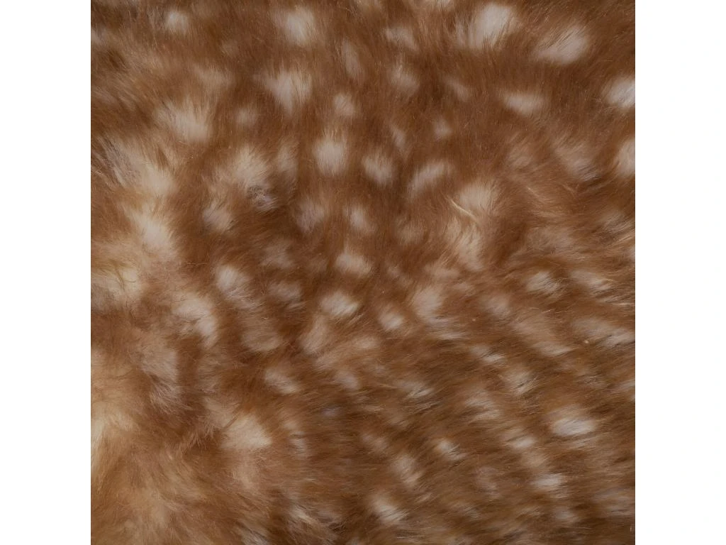 Tabouret Pour Enfant Cerf En Bois Et Fourrure Marron H 38 Cm â Image 3